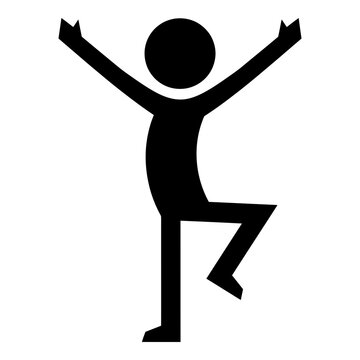 stick figure dancing happy joyful