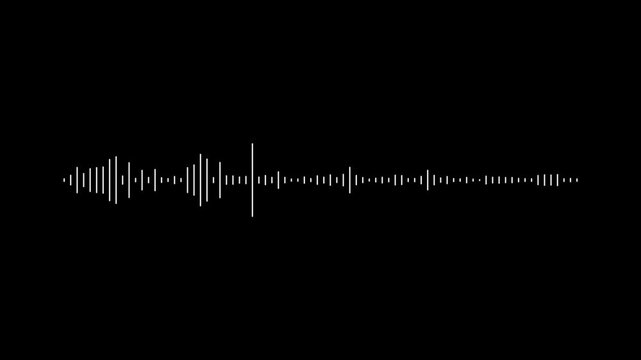 Seamless digital sound waveform pattern with audio spectrum visualization music equalizer rhythm lines podcast voice message interface, radio recorder concept and modern technology design. 4K