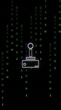 Animation of data processing over gamepad icon