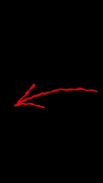hand drawn red left arrow brush painted sketch doodle animation, red mark highlight arrowhead direction animation. Hand Drawn Doodle Arrows Set Animated.