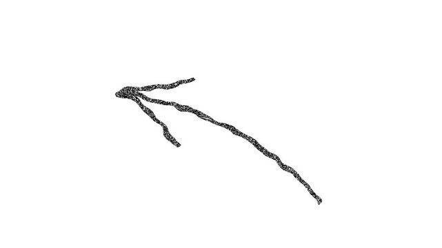 Red gritty textured brush stroke left arrow animation for UI tutorials presentations creative navigation element rough. White wiggly hand drawn pointing sketch arrow icon on alpha. Motion arrow pack.