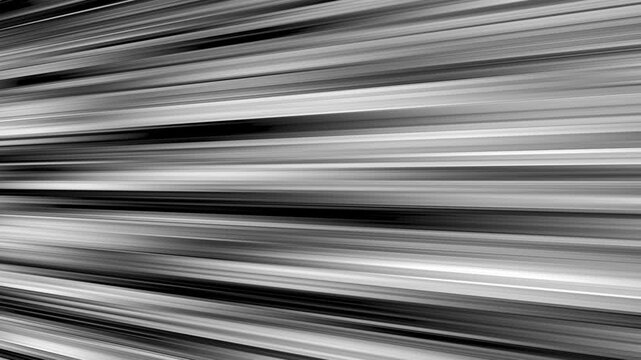 Abstract Silver Metallic Light Streaks Motion Background Horizontal Speed Lines Right to Left Futuristic Technology Loop
