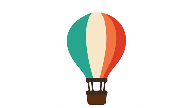 Hot air balloon vector illustration isolated on white background