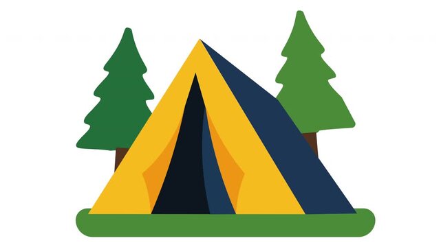 Camping tent vector illustration isolated on white background
