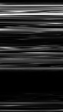 Vertical black and white bad reception glitch lines seamless loop