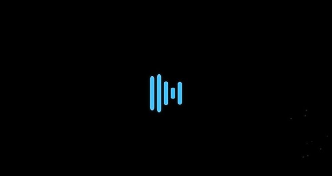 Blue Digital Waveform Audio Interface Animation