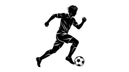 Fototapeta premium Soccer player dribbling ball