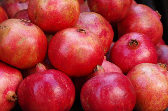pomegranate fruit on a dark background