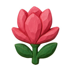 Fototapeta premium PNG Carved pink flower illustration