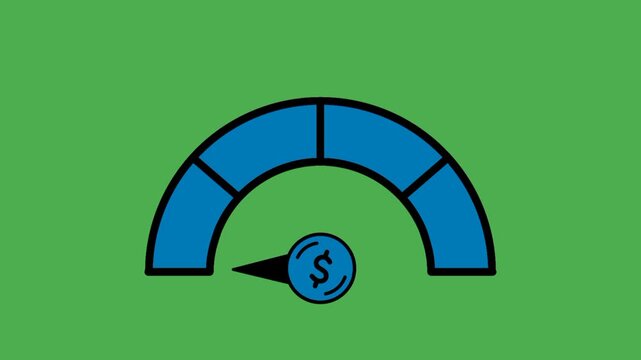 Minimum wage concept featuring a balance scale, coin symbol, and directional needle. Visual representation of wage standards, income measurement, and financial regulation.
