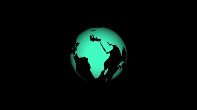 Digital globe made of small dots on white background technology and data visualization concept dot pattern. 4k animation.