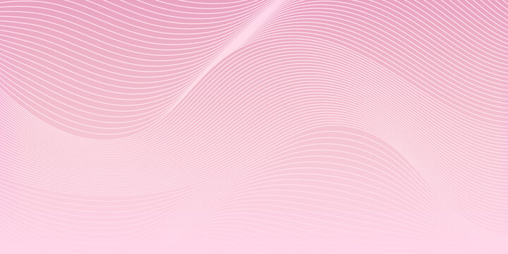 pink lines wave curves with smooth gradient abstract background