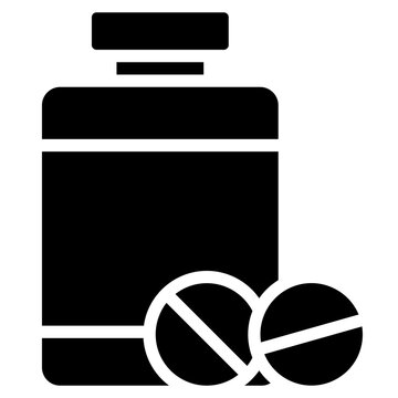 Antiviral drugs solid icon. for presentation, graphic design, mobile application, web design or infographics.