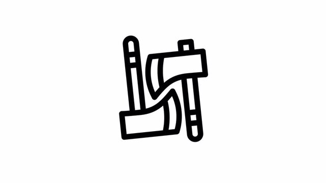 Fire Axe minimalist stroke animation