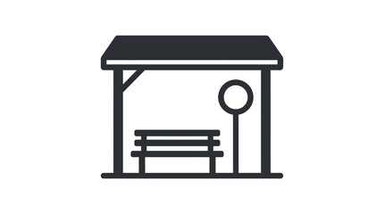 Fototapeta premium Bus Stop Shelter Icon