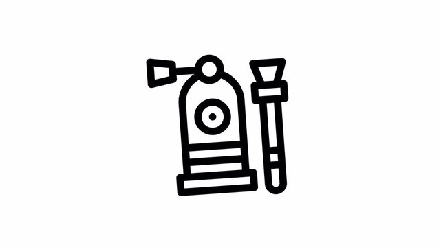 Firefighter Tool minimalist stroke animation