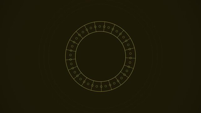 Mesmerizing 4K UHD loop of a glowing gold ouroboros sacred-geometry pattern breathing in radial symmetry with an elegant inner glow. Ideal for chakra activation, trance. 4K UHD.