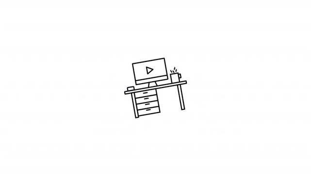 Computer Desk Table And Coffee icon