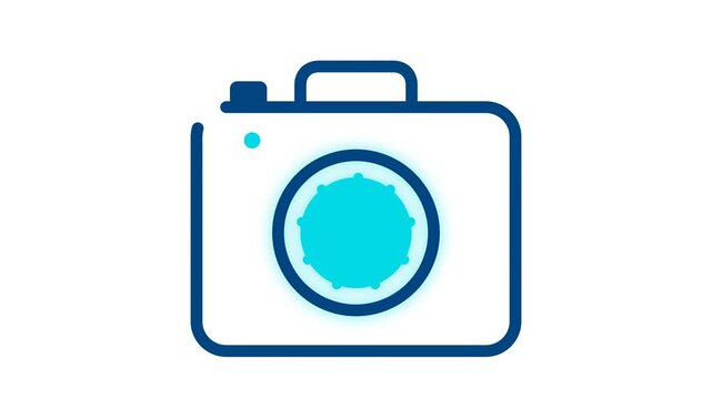 camera icon illustrating vision capture process representing computer vision and artificial intelligence imaging