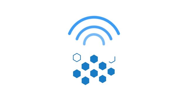 wifi icon showing wireless connection process representing artificial intelligence network and connectivity