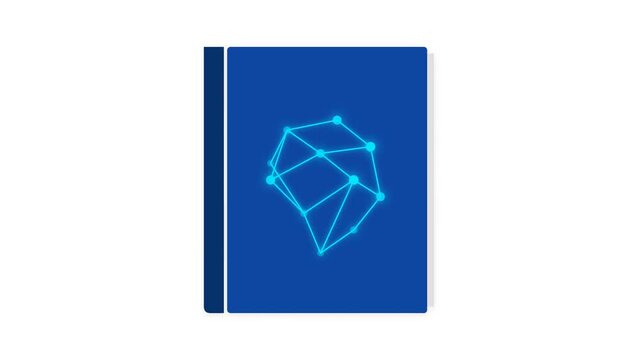 book icon showing knowledge process representing artificial intelligence learning and education
