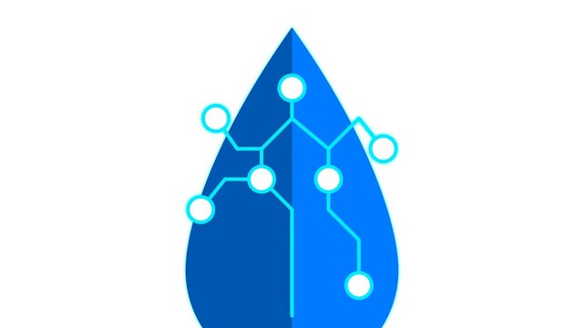 droplet icon showing fluid data process representing artificial intelligence adaptive system and flow