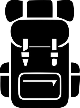 Backpack symbol icon vector illustration on transparent background design.