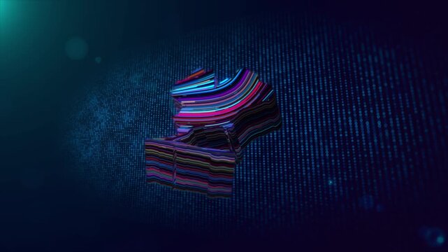 Dynamic Thailand map reveal animation featuring glowing 3D contours, flowing neon lines, blue particle grids, colorful illumination, atmospheric effects, and a Thailand text reveal.