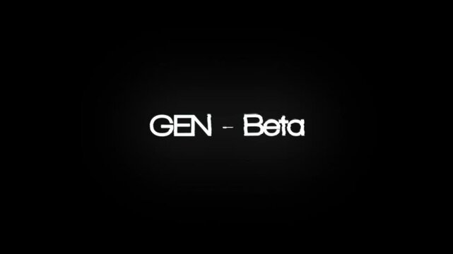GEN BETA glitch text animation. Glitch text distortion effect. Glitch design for advertising on websites.