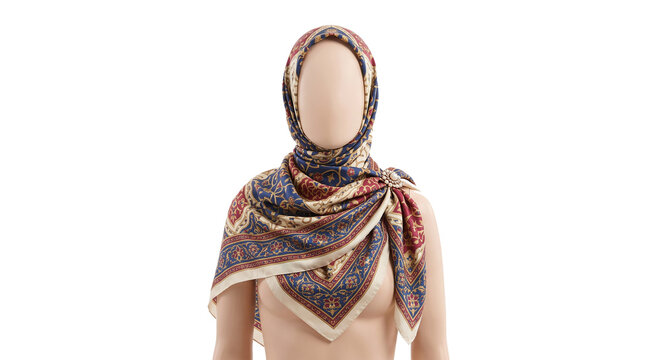 Illustration of a scarf-style hijab