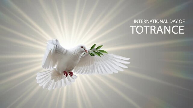 International day of tolerance with a white dove