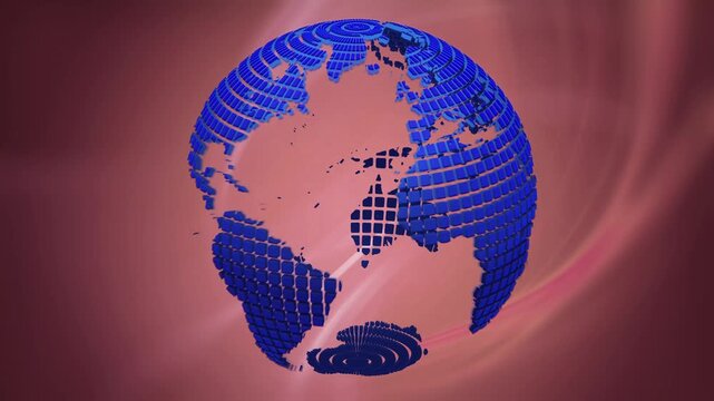 Rotating World Globe 4K UHD Video Background for Professional News Broadcasting