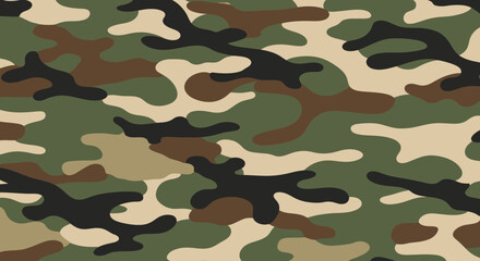 Fototapeta premium Forest Camouflage Pattern - Military, Outdoor, Nature Background
