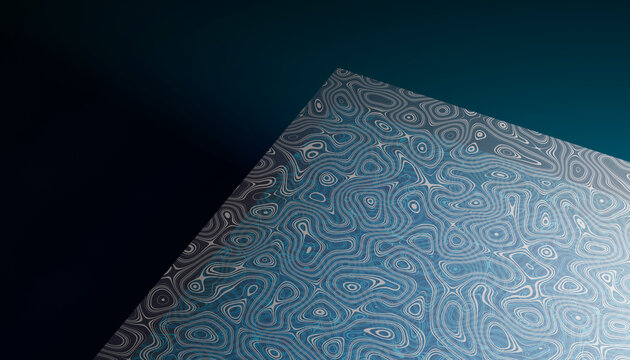 A close-up view of an abstract topographic map with contour lines