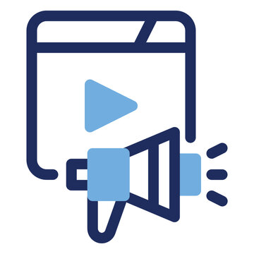Video Marketing Media Player Duo Tone Icon