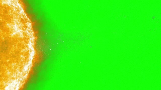 Blazing Sun Surface with Solar Flares, Extreme Heat and Heatwave Burning Plasma Fire Texture