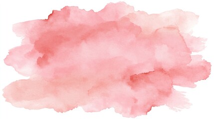 Obraz premium Soft blush pink watercolor paint texture spread across a white surface for creative design work