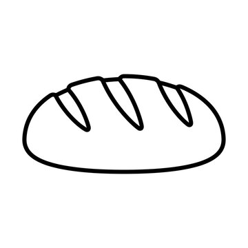 fresh bakery loaf bread line icon