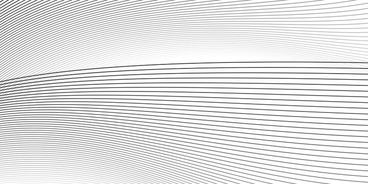 Elegant abstract design featuring monochrome wavy fine lines intertwined against a white background. vector