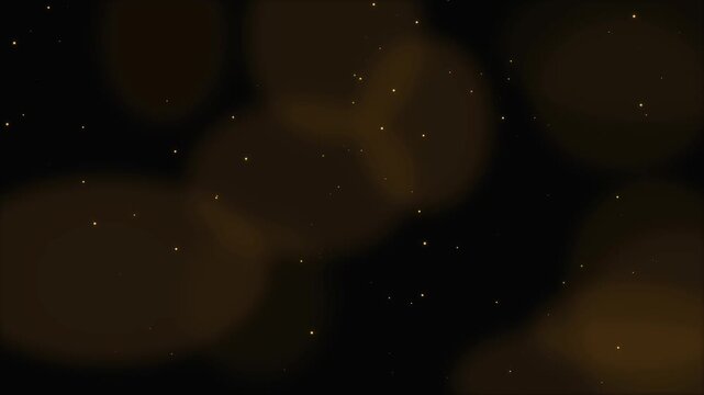 Looping animation of soft glowing bokeh orbs floating on a dark background