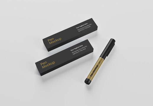 Pen Gift Box Mockup