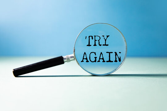 Motivational encouragement message to try again