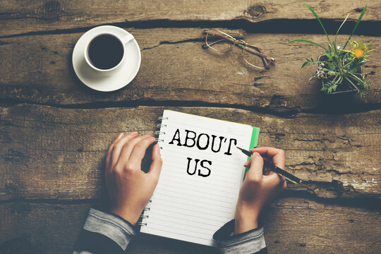 About Us Service Contact Information Concept