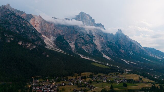 San Vito di Cadore Boite valley in the domain of Mount Antelao called King of the Dolomites. Italian Dolomites Alps Scenery, Italy, Europe. 