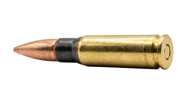 Single Brass Rifle Bullet Cartridge Full Metal Jacket Round.