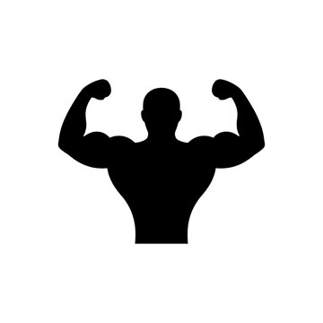 Bodybuilder Muscle Icon