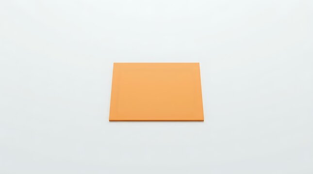 Orange trapezoid shape on neutral background