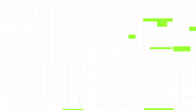 Abstract digital grid pattern with glowing neon lines and floating rectangular shapes in dark virtual space