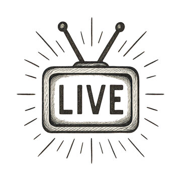 PNG Retro live broadcast icon