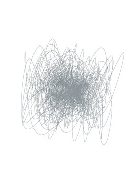 Intricate hand drawn scribble art with dense overlapping lines creating a dark central artistic cluster effect